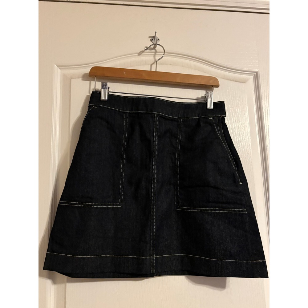 AG Adriano Goldschmied Kheira Skirt Women 26 Indigo Excellent Contrast Stitch